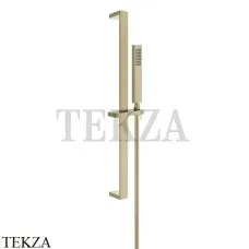 Gessi Rettangolo shower Штанга в комплекте с душевой лейкой, 1 режим 20145-727, Brushed Brass
