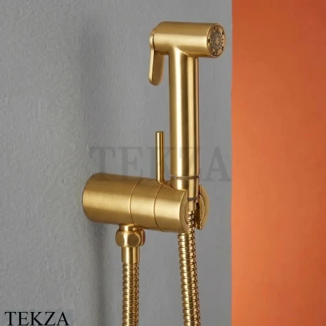 Nicolazzi Doccia Гигиенический душ Tondo со смесителем 5523TSG, Satin Gold