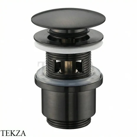 Nicolazzi Донный клапан клик-клак 1/4 с переливом 5558NKN, Brushed Black Nickel