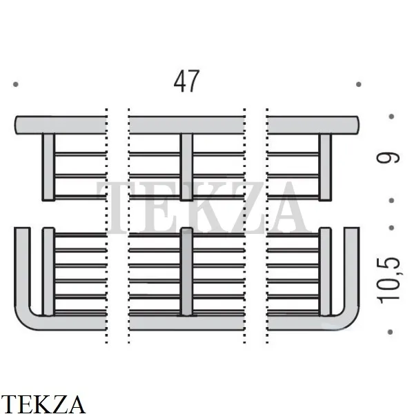 Colombo Lulu Полочка для душа B6233.CR, хром глянец