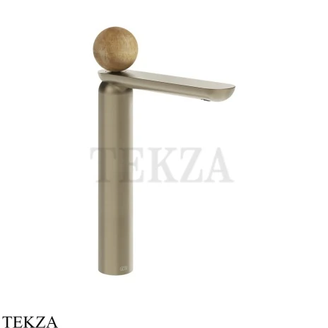 Gessi Perle Смеситель для раковины высокий, с донным клапаном 74353-149, нерж. сталь Brush / никель Brushed