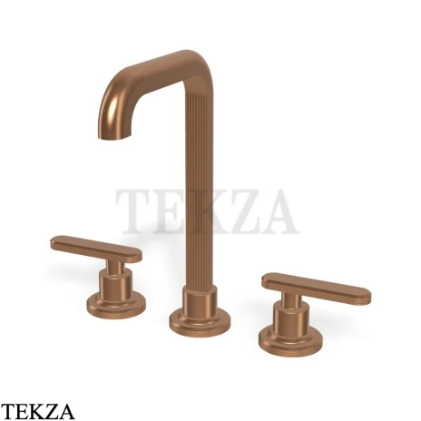 FIMA Carlo Frattini Park Line Смеситель для раковины 3 отв, с донным клапаном F1311ZS, Brushed Amber Bronze
