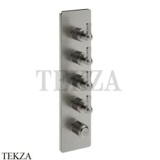 Gessi VENTI20 Термостат для душа, 4 потока, внешняя часть 65208-149, Finox Br. Nickel