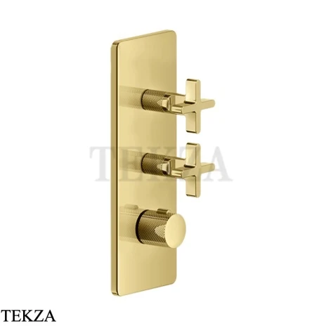 Gessi INCISO WELLNESS Термостат 2 выхода, внешняя часть 58224-246, Gold PVD