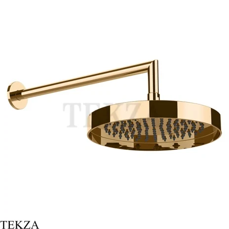 Gessi Incastri Верхняя лейка D25 с кронштейном из стены 63045-735, бронза глянец