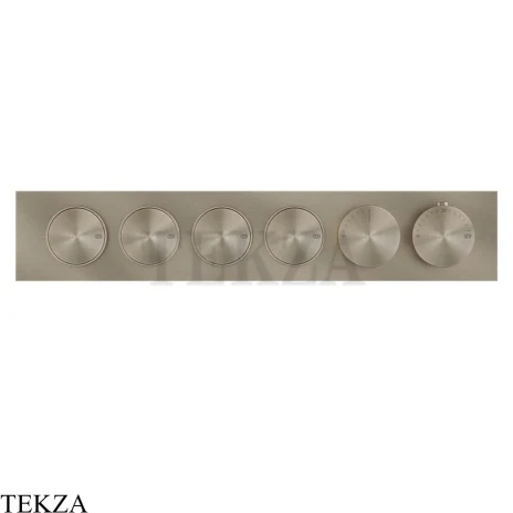 Gessi Origini NEUTRAL Термостат для душа 4 потока с кнопками, внешняя часть 66226-149, Finox Brushed Nickel
