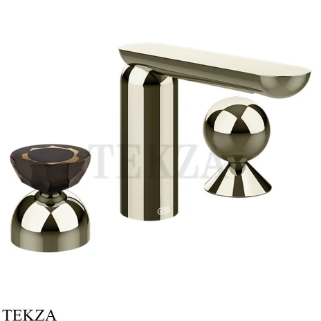 Gessi Perle Смеситель для раковины на 3 отв., без гарнитура 74808-720, никель глянец