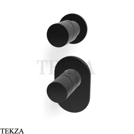 FIMA Carlo Frattini Slide Термостат для душа, 1 поток, внешняя часть F5823X1CS, black хром Brush
