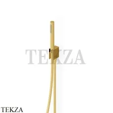 Zucchetti Hoop Душевой комплект с выводом и держателем Z93932.P41, brushed gold PVD