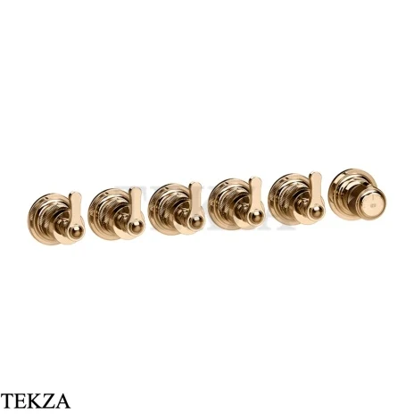 Gessi VENTI20 Термостат для душа, 5 потоков, внешняя часть 65340-735, Warm Bronze PVD