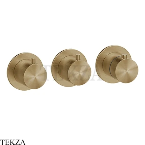 Gessi 316 SHOWER Термостат для душа на 2 выхода, внешняя часть 54334-726, Warm Steel Brushed PVD