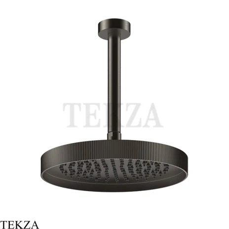 Gessi Incastri RIGATO Верхняя лейка D25 с потолочным кронштейном 63750-707, black хром Brush