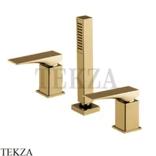 FIMA Carlo Frattini Zeta Смеситель для ванны без излива с гарнитуром F3974/1OS, Brushed gold