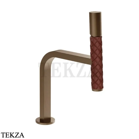 Gessi Pelle Tresse Смеситель для раковины, с донным клапаном 78651-447, Red Cherry/ Coffee Bronze Br. PVD