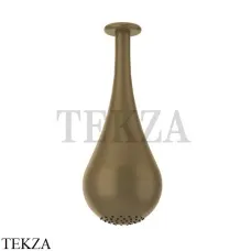Gessi Goccia Потолочная каплевидная душевая лейка 33751-713, Antique Brass