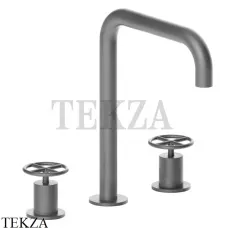 Fantini FONTANE BIANCHE Смеситель для раковины на 3 отверстия, без гарнитура 47P5P007W, Matt Gun Metal