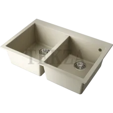 Omoikiri Bosen 80-2 Кухонная мойка Tetogranit две большие чаши 80-2-BE 4993837 ваниль