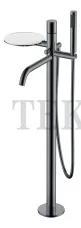 Boheme Stick Смеситель для ванны напольный, комплект Stick 129-SGM Shine Gun Metal с ручкой DIMOND