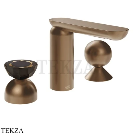Gessi Perle Смеситель для раковины на 3 отв., без гарнитура 74808-708, медь Brushed