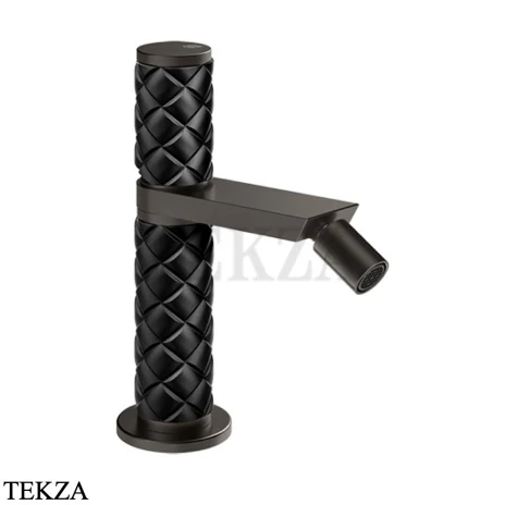 Gessi Pelle Tresse Смеситель для биде, с донным клапаном Stop&Go, 78267-440, Nero/ Black Metal Br. PVD
