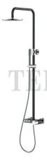 Boheme Stick Стойка-колонна для душа с изливом каскад Stick 128-BCR Black DIAMOND Chrome