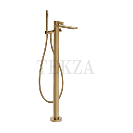 Gessi Inverso Diamantato Смеситель для ванны напольный, внешняя часть 73628-726, Warm Bronze Br. PVD