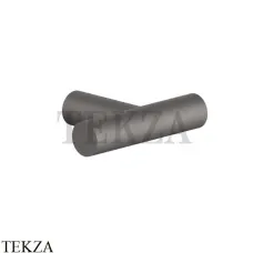 Fantini YOUNG Крючок двойной для халата и полотенец 96P57608, Matt Gun Metal PVD
