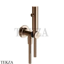 Gessi INCISO SHOWER Гигиенический душ с держателем и выводом для шланга 58153-030, Copper глянец