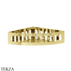 Gessi RILIEVO Полка-решетка угловая в душевую зону 59561-246, Gold PVD Gessi RILIEVO Полка-решетка угловая в душевую зону 59561-246, Gold PVD