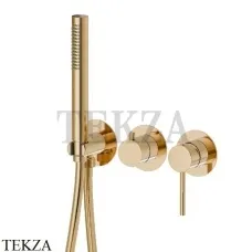 Newform XT Смеситель для душа 2 потока,с гарнитуром, внешняя часть, 4279E.61.020, PVD Glossy Gold