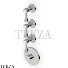 Zucchetti Agora Classic Термостат для душа, 3 выхода, внешняя часть ZAL661.C8, nickel глянец