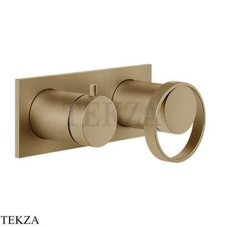 Gessi ANELLO Смеситель для душа с переключателем 2 потока 63379-726, Warm Steel Br. PVD