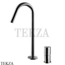 FIMA Carlo Frattini Spillo TECH X Смеситель для раковины, с донным клапаном F3271TNCXCN, Black chrome