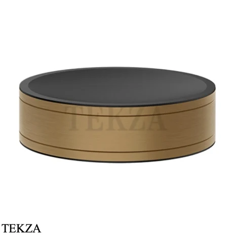 Gessi Pelle Tresse Мыльница настольная круглая 78525-791, Deep Bronze Brushed PVD