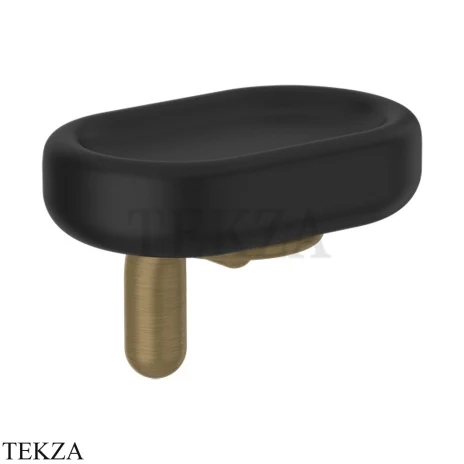 Gessi Goccia Мыльница настенная, черная керамика 38002-713, Antique Brass