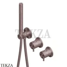 QuadroDesign Source Смеситель для душа, с гарнитуром, 2 потока внешняя часть, 13 68.00 OR, Pink Gold