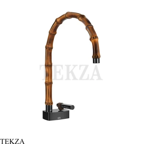 Gessi Jacqueline Смеситель для раковины средний, без донного клапана 77019-706, black хром глянец