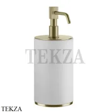 Gessi VENTI20 Дозатор для жидкого мыла настольный белый 65437-727, Brass Br. PVD
