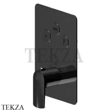 Newform Delta Zero Термостат для душа 3 потока select, внешняя часть 70430E.01.093, черный матовый Newform Delta Zero Термостат для душа 3 потока select, внешняя часть 70430E.01.093, черный матовый