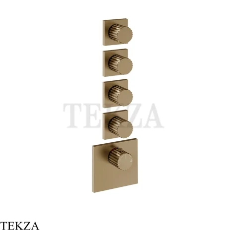 Gessi Incastri Термостат для душа 4 потока, внешняя часть 75308-791, бронза Deep