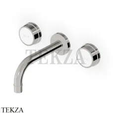 Zucchetti Savoir Смеситель для раковины, внешняя часть ZSV671.C8W, Nickel глянец-белый