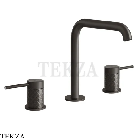Gessi 316 INTRECCIO Смеситель для раковины, без сливного гарнитура 54112-707, Black Metal Brushed PVD