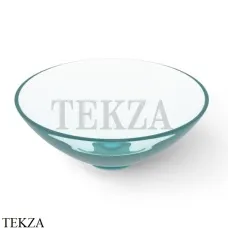 Dea Design Washbasins Раковина настольная круглая Glasstech DD9063 400 R8, Lake Water Blue R8