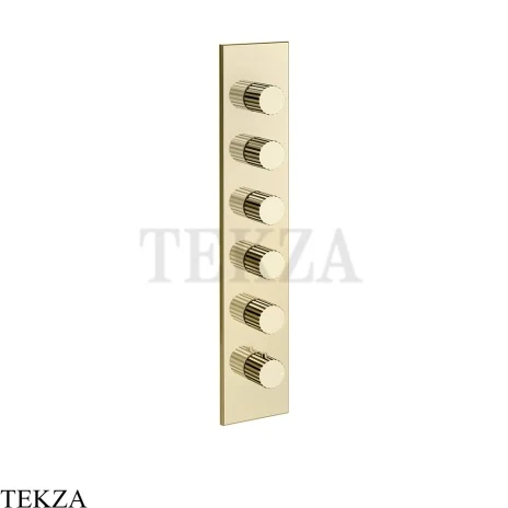 Gessi Incastri Термостат для душа 5 потоков, внешняя часть 75320-710, шампань глянец