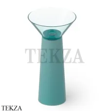 Dea Design Pedestal Basin Раковина напольная Glasstech DD2022 480 R8, Lake Water Blue R8