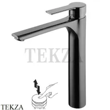 FIMA Carlo Frattini MAST Смеситель для раковины, с донным клапаном, F3131/HCS, Brushed black chrome