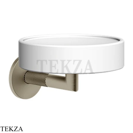 Gessi ANELLO Мыльница настенная композит белый 63701-149, Finox Brushed Nickel