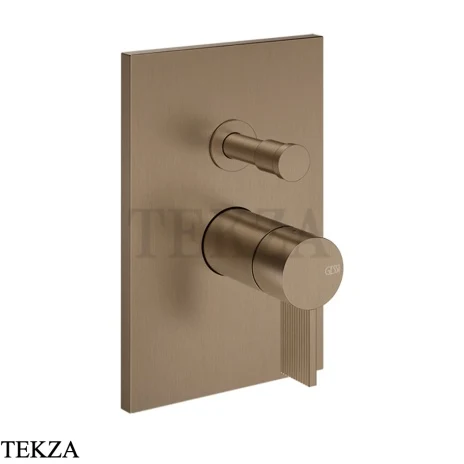 Gessi Inverso RIGATO Смеситель для душа, 2 потока, внешняя часть 73579-761, Coffee Bronze Brushed PVD