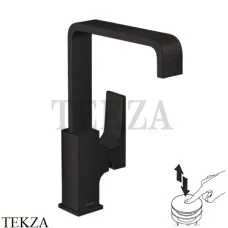 Hansgrohe Metropol Смеситель для раковины 230, с донным клапаном Push-Open 32511670, черный матовый
