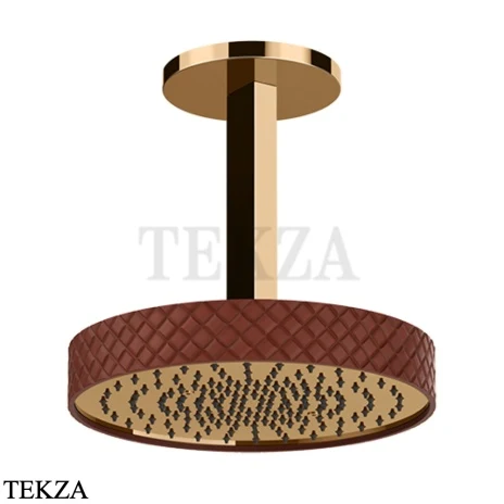 Gessi Pelle Tresse Верхняя лейка с потолочным кронштейном D30,5 см, 78250-430, Red Cherry/ Warm Bronze PVD